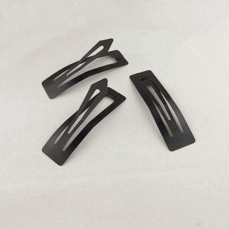 Set of 10 Snap Hair Clips 80mm Metal Hair Clips Hair Etsy