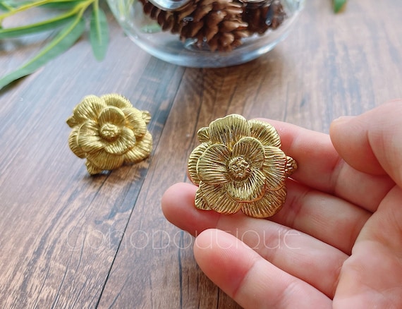 6 Pcs Rose Flower Shape 40 Mm Ceramic Pullhandle Kitchen Cabinet Cupboard Door Knob Drawer Box Bin Roller Shutter Cupboards Or Furniture Knobs Handle To Pull Handles KNOBS, Purple - View #4