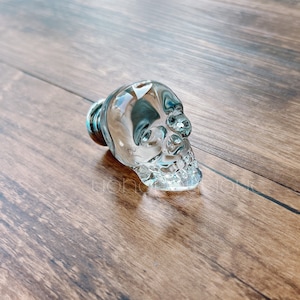 Skull Glass Knob Crystal Knob Cabinet Pull Drawer Knob Dresser Pull Knob Handle Kitchen Knob Pull Cabinet Pull Hardware BHK693