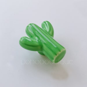 Ceramic Knob Cactus Cabinet Pull Drawer Knob Dresser Pull Knob Handle Kitchen Knob Pull Cabinet Pull Hardware BHK843