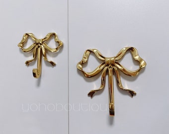 Bow Solid Brass Hook Brass Wall Hook Coat Hook Key Hook Towel Hook Wall Hanger QHK027