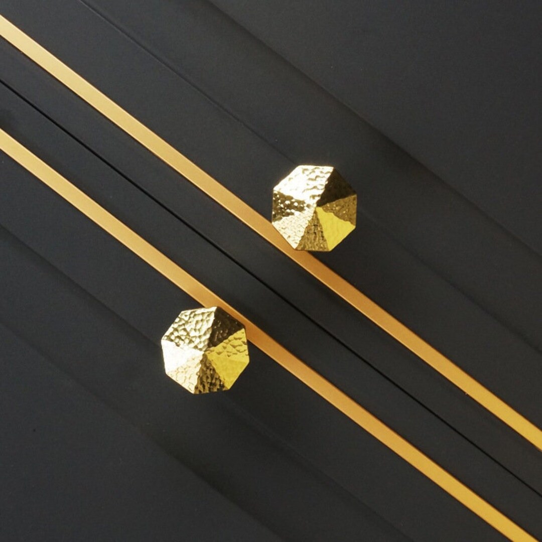 Hammered Solid Brass Knob Cone Pulls Drawer Knob Dresser Pull