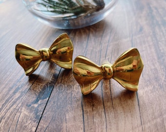 Bow Knob Solid Brass Knob Cabinet Pull Drawer Knob Dresser Pull Knob Handle Kitchen Knob Pull Cabinet Pull Hardware BHK090