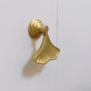 Leaf Knob Solid Brass Knob Cabinet Pull Drawer Knob Dresser Pull Knob Handle Kitchen Knob Pull Cabinet Pull Hardware BHK092