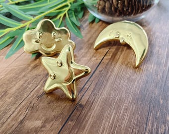 Massief messing Moon Star Cloud-knop: kastlade met dressoir - BHK168