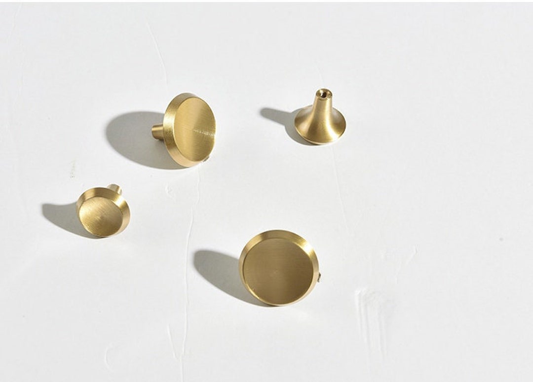 Solid Brass Knob Round Pulls Drawer Knob Dresser Pull Knobs