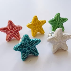 Ceramic Star Knob Vintage Porcelain Cabinet Pull Drawer Knob Dresser Pull Knob Handle Kitchen Knob Pull Cabinet Pull Hardware BHK722