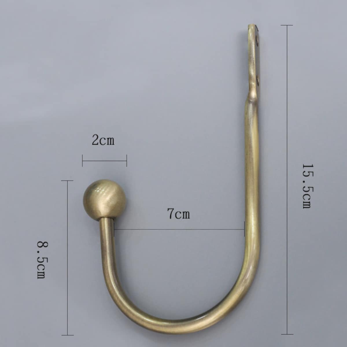 Metal Curtain Tie Back: Wall Mounted Holdback Hook -QHK062