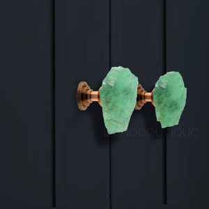 Natural Crystal Stone Knob Cabinet Pull Metal Drawer Knob Dresser Pull Knob Kitchen Knob Cabinet Pull Hardware BHK495