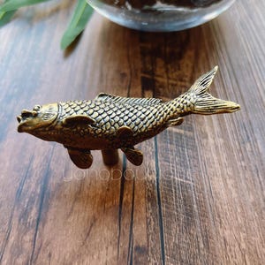 Fish Solid Brass Knob Cabinet Pull Drawer Knob Dresser Pull Knob Handle Kitchen Knob Pull Cabinet Pull Hardware BHK1069