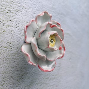 Ceramic Knob  Flower Cabinet Pull Drawer Knob Dresser Pull Knob Handle Kitchen Knob Pull Cabinet Pull Hardware BHK513