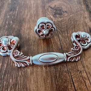 Puxador de gaveta de metal vintage: puxador de liga de zinco, 3,4 cm de diâmetro - BHK1050