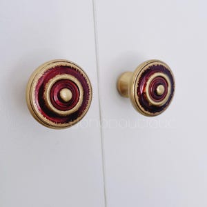Modern Solid Brass Knob Round Cabinet Pull Drawer Knob Dresser Pull Kitchen Knob Pull Cabinet Pull Hardware BHK658