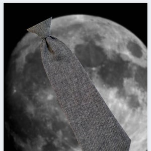 Gray Tie - Pretied Tie for kids boy toddler or baby Sizes NB - 5 Years 100% Cotton