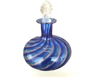 Venetian - Millefiori Art Glass Perfume Bottle - Murano Glass