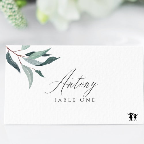 Printable Place Card Template 100% Editable Wedding - Etsy