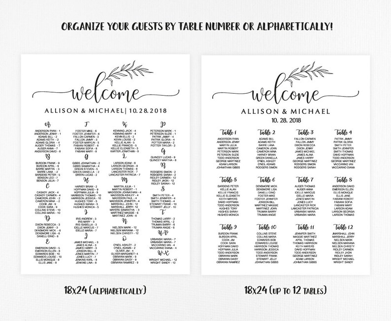 PDF WD211 Wedding Seating Chart Sign DIY Find your Seat Seating Board Seating Plan Welcome Seating Chart Printable Template