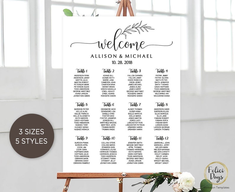 PDF WD211 Wedding Seating Chart Sign DIY Find your Seat Seating Board Seating Plan Welcome Seating Chart Printable Template
