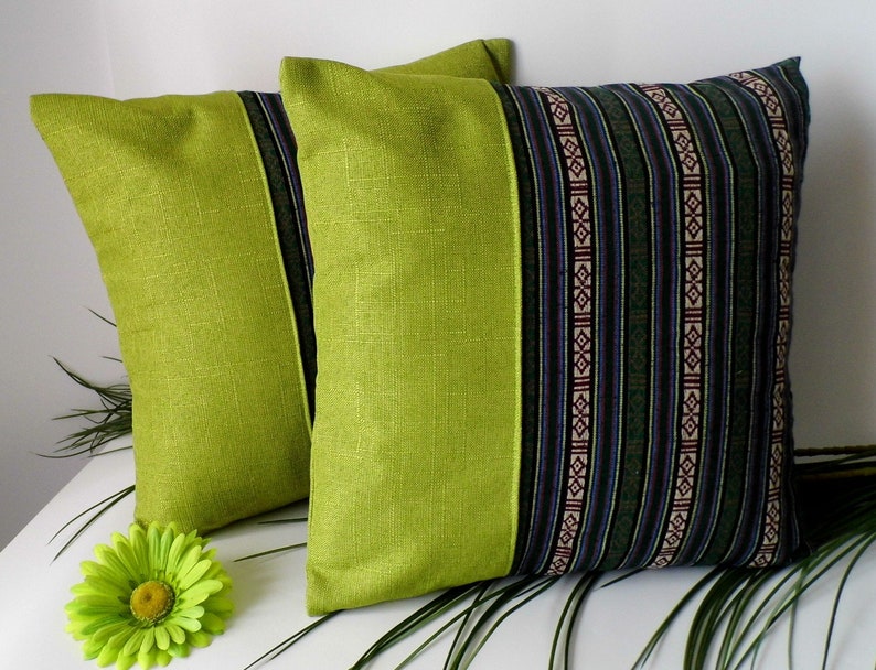 Lime Green Pillow Covers 15 x 15 Pillow Cover A127 Etsy