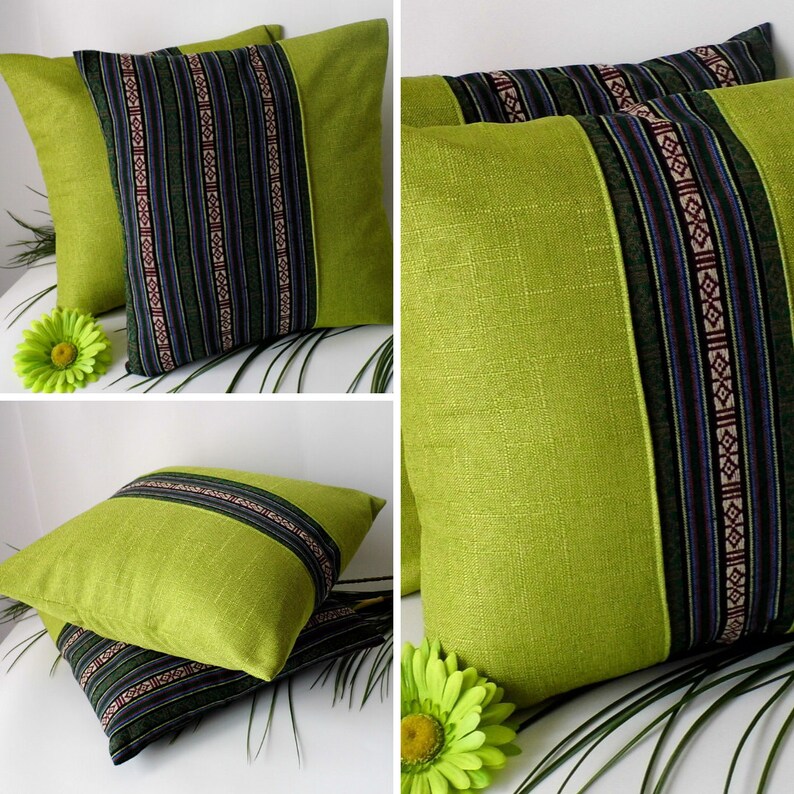 Lime Green Pillow Covers 15 x 15 Pillow Cover A127 Etsy