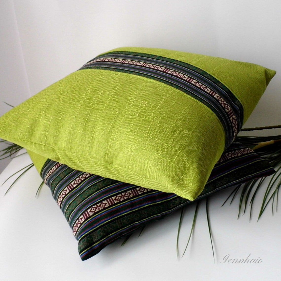 Lime Green Pillow Covers 15 x 15 Pillow Cover A127 Etsy