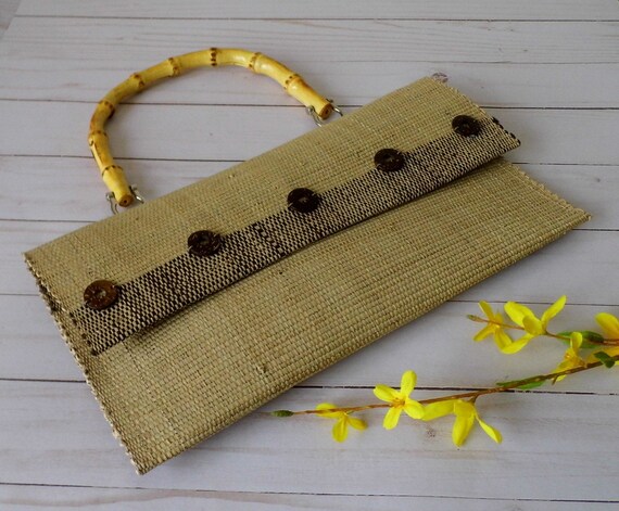 wicker clutch purse