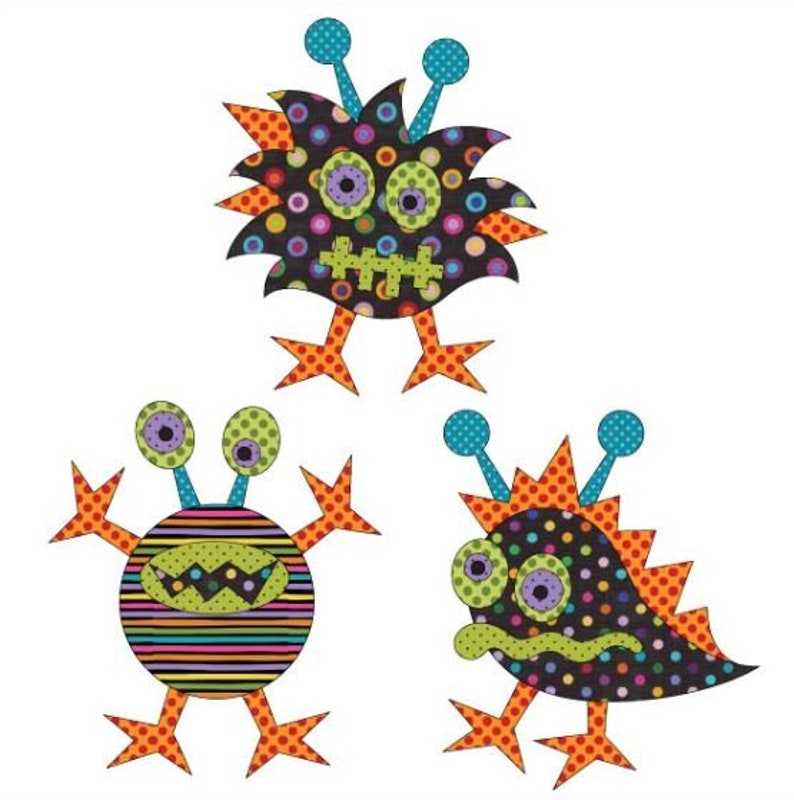 Applique Elementz Monster Mash Set Fusible small 5.5 x Etsy