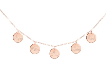 MONA – Family chain with engraving | Rose Gold Filled | Family Jewelry | Name chain | Personalized jewelry | Gift for women