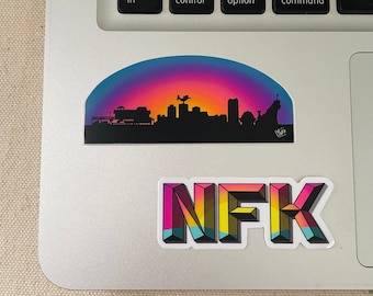 Norfolk Virginia Skyline and NFK Sticker pack | Gift | water bottle sticker | laptop decal