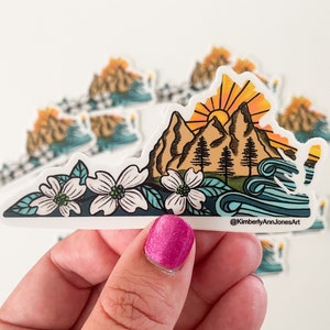 Virginia Mountains 4&quot; small Vinyl Sticker | Laptop Sticker | Water Bottle | Gift Idea