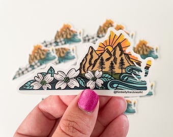 Virginia Mountains 4" small Vinyl Sticker | Laptop Sticker | Water Bottle | Gift Idea