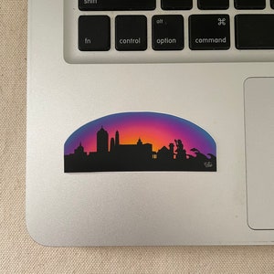 Virginia Beach Virginia Skyline Sticker| Gift | water bottle sticker | laptop decal