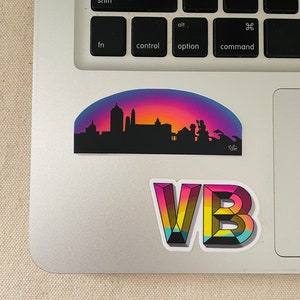 Virginia Beach Virginia Skyline and VB Sticker pack | Gift | water bottle sticker | laptop decal