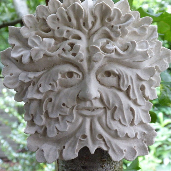 The Gothic Greenman Wall Plaque – Portland or Cotswold Stone