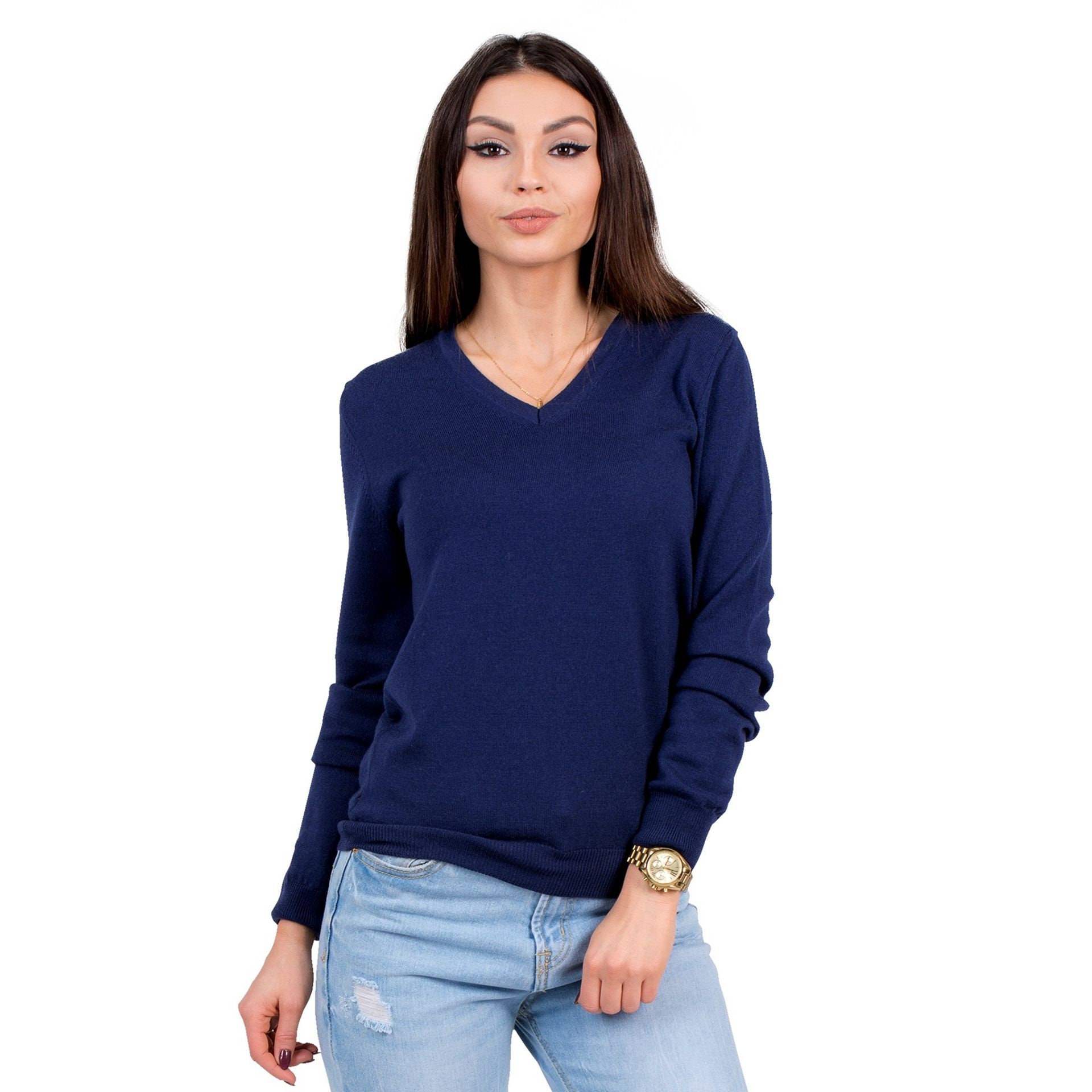 Merino Wool Womens V Neck Sweater Classic Lightweight Long Etsy