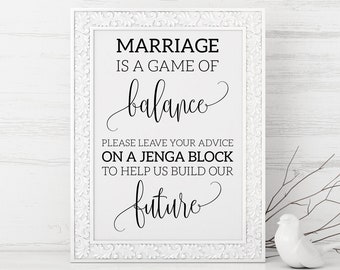 Jenga Wedding Sign | Etsy
