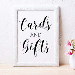 Cards and Gifts Sign Printable, Cards and Gifts Sign for Wedding, Gift ...