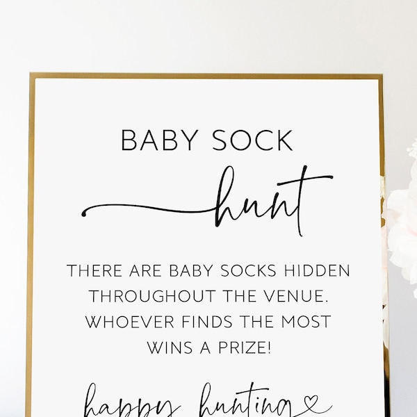 Sock Hunt Baby Shower Decorations Etsy