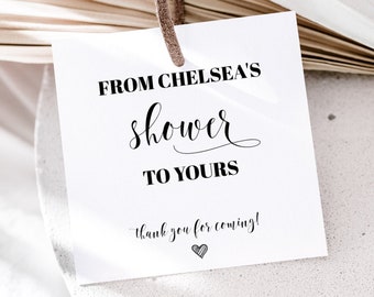 Baby Shower Favor Tags: Printable Gift Tag Template (2"x2")