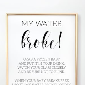 My Water Broke Baby Shower Game Instructions My Water Broke Baby Game