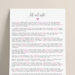 Left And Right Baby Shower Game, Pass The Prize Printable, Fun Game For Baby Shower, Mr & Mrs Wright Passing Game, Funny Baby Shower Game image 1