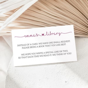 Bewerkbare boeken voor babyshower, gepersonaliseerde boeken voor babyverzoekkaarten, op maat, neem een boek mee in plaats van een kaart, neem een boek mee