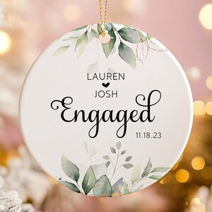 Engagement Ornament 2025, Personalized Engagement Gift, Personalized Christmas Ornament For Engaged Couple, Newly Engaged Gift, Just Engaged