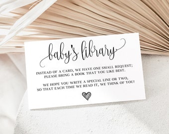 Ein Buch anstelle einer Karte mitbringen, ein Buch mitbringen, eine Babyparty-Einlage, ein Buch anstelle einer Karte mitbringen, eine Buchanfragekarte einfügen, eine DIY-Einladung einlegen