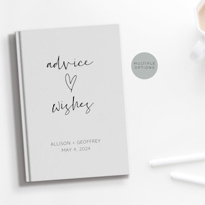 Advice For The Bride & Groom, Personalized Guest Book Advice For The Couple, Happy Wedding Guest Book, Custom Best Wishes Book Bridal Shower