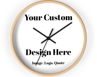 Custom Clocks For Wall, Custom Wall Clock With Photo, Wooden Photo Wall Clock, Custom Clock Family Name, Personalized Picture Wall Clock