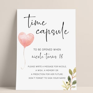 Ideas de cápsulas del tiempo para bebés, letreros imprimibles de cápsulas del tiempo, ideas para cápsulas del tiempo para el primer cumpleaños, predicciones de cápsulas del tiempo, cartas para niños de 1 año