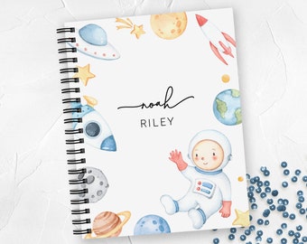 Space Themed Baby Memory Book, Personalized Baby Book First Year, Baby Album For Little Boy, Baby Book Template PDF, Baby Journal Keepsake