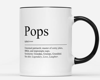 Pops Definition Coffee Mug: Grandpa Gift, Father's Day Mug