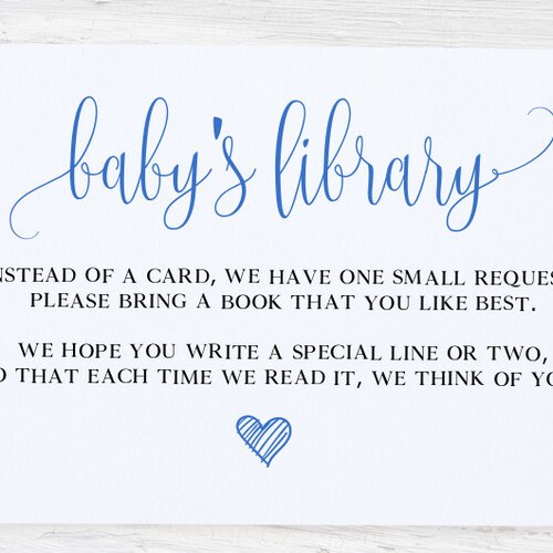 Printable Baby Shower Book Request Book Instead of Card Etsy